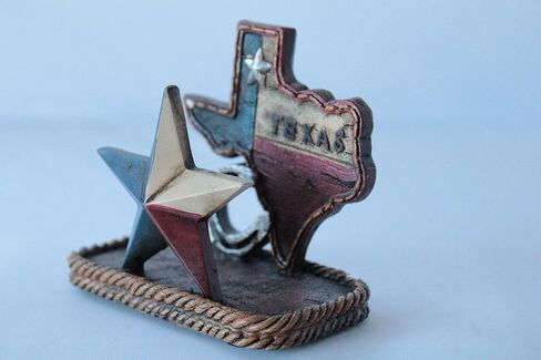 حامل بطاقات عمل لخريطة تكساس الغربية لون ستار لتزيين مكتب المنزل الريفي in Kuwait