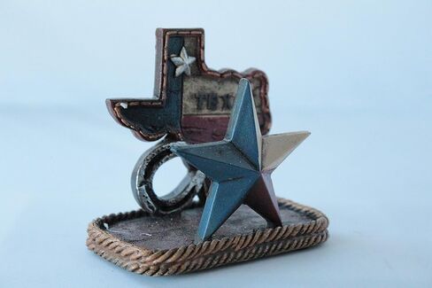 حامل بطاقات عمل لخريطة تكساس الغربية لون ستار لتزيين مكتب المنزل الريفي in Kuwait