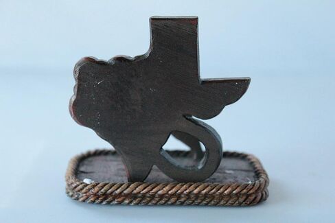 حامل بطاقات عمل لخريطة تكساس الغربية لون ستار لتزيين مكتب المنزل الريفي in Kuwait