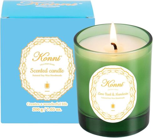 شموع كوني المعطرة، شموع الصويا، شمعة العلاج العطري، شمعة معطرة بمسك الروم للرجال والنساء، شمعة شمع الصويا، شمعة للمنزل المعطرة، 7.05 أونصة، مثالية لخلق أجواء مريحة وهدايا العطلات in Kuwait