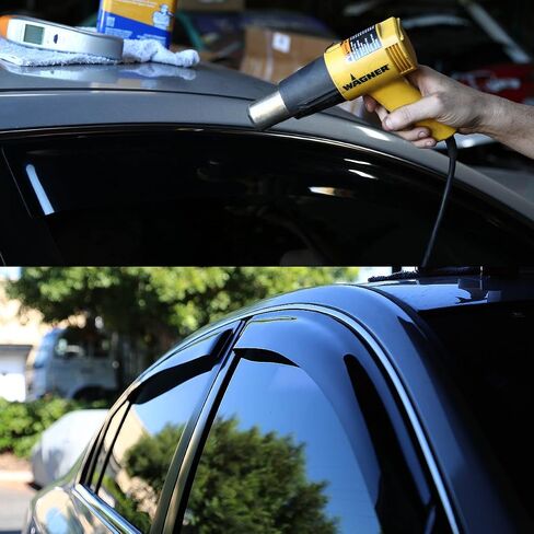 Auto Dynasty 4 PCS Tape on Window Vent Visor Deflector Rain Guard Compatible with Honda Element in Saudi Arabia