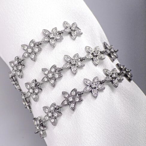 1 Yard Tassel Rhinestone Fringe Trim, Crystal Close Chain Applique for DIY Decoration Sewing Crafts Wedding Bridal Party Clothing Accessories in Kuwait