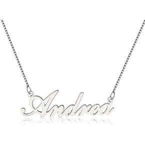 Lutilo 925 Sterling Sliver Custom Name Necklace Personalized Initial Necklaces Pendant Jewelry Gift for Her (Amanda) in Kuwait