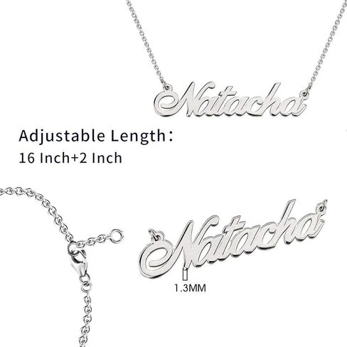 Lutilo 925 Sterling Sliver Custom Name Necklace Personalized Initial Necklaces Pendant Jewelry Gift for Her (Amanda) in Kuwait