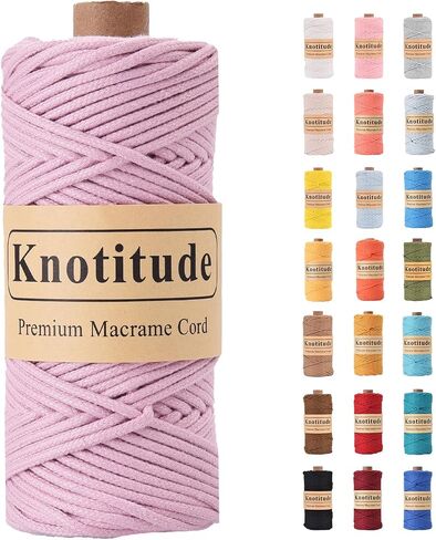 CT-KN-3MM Polycotton 3mm x 97Yards (90M) Macrame Braid Cord Crafts for Decorations Pet Toys Weaving / 33-Pastel Pink in Saudi Arabia