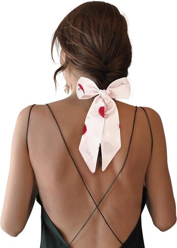 Women's Designer Hair Tie Neckerchief Handbag Handle Ribbon Fashion Scarf (A-WHITE) in Saudi Arabia