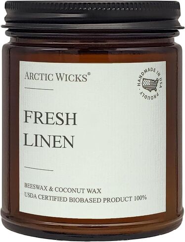 Pumpkin Bourbon Coconut & Beeswax Non-Toxic Candle | Arctic Wicks 9oz Fall Scented Candle | Clean-Burning, Soy-Free | Autumn Spice with Cinnamon, Maple, and Brown Sugar | USDA Biobased Certified in Kuwait