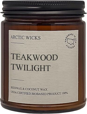 Pumpkin Bourbon Coconut & Beeswax Non-Toxic Candle | Arctic Wicks 9oz Fall Scented Candle | Clean-Burning, Soy-Free | Autumn Spice with Cinnamon, Maple, and Brown Sugar | USDA Biobased Certified in Kuwait