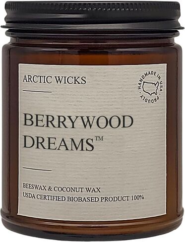 Pumpkin Bourbon Coconut & Beeswax Non-Toxic Candle | Arctic Wicks 9oz Fall Scented Candle | Clean-Burning, Soy-Free | Autumn Spice with Cinnamon, Maple, and Brown Sugar | USDA Biobased Certified in Kuwait
