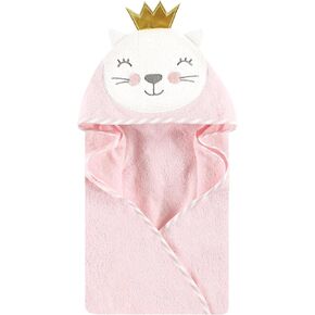 Hudson Baby Unisex Baby Cotton Animal Face Hooded Towel, Red Ladybug, One Size