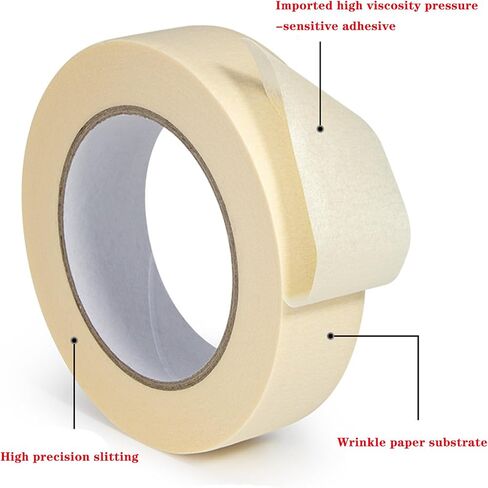 Masking Tape, 0.39 Inch x 13 Yards x 12 Rolls, Multicolor, 10 mm Painters Tape Bulk, No Residue, Craft Tape for Artist DIY Crafts, Arts, Decorations, Total 511 Feet in Saudi Arabia