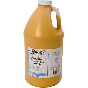 Sax True Flow Heavy Body Acrylic Paint, 1/2 Gallon, Yellow Ochre - 408506