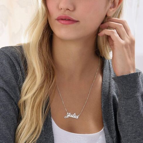 925 Sterling Sliver Custom Name Necklace Personalized Initial Necklaces Pendant Jewelry Gift for Her (Thomas) in Kuwait