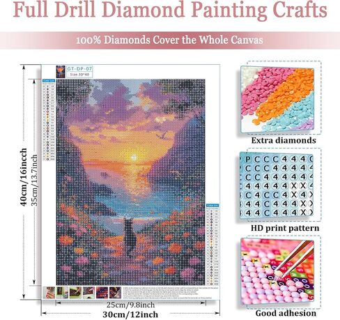 Gamteldot Diamond Painting Kits for Adults Beginner,Diamond Art Pink Diamond Painting Kits,5D Diamond Art Kits DIY Full Drill Diamond Dots Gem Arts Craft for Home Wall Decor Gift-12x16in in Saudi Arabia