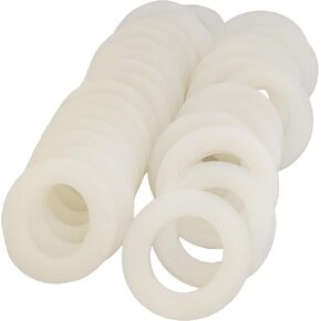 NACX 50Pcs Black Nylon Plastic Round Flat Washer Gasket Spacer Fastener M14 x 27mm x 2.5mm in Kuwait