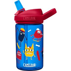 CamelBak eddy+ 14oz Kids Water Bottle with Tritan Renew – Straw Top, Leak-Proof When Closed, Dino Summer