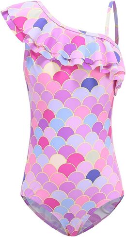 Big Girls One Piece Swimsuit Hawaiian Adjustable Straps Bathing Suit Size 16/7-16 in Saudi Arabia