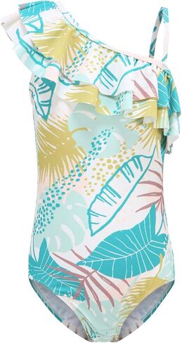 Big Girls One Piece Swimsuit Hawaiian Adjustable Straps Bathing Suit Size 16/7-16 in Saudi Arabia
