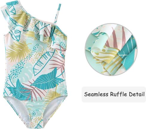 Big Girls One Piece Swimsuit Hawaiian Adjustable Straps Bathing Suit Size 16/7-16 in Saudi Arabia