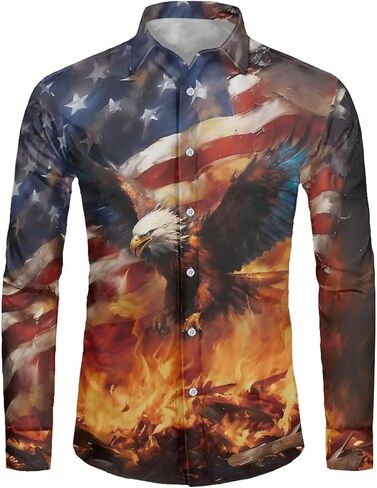 Biyejit Mens Long Sleeve Shirt, Regular Fit Casual Button Down Shirt for Men Teens Size XS-6XL in Kuwait