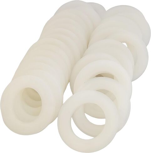 NACX 50Pcs Black Nylon Plastic Round Flat Washer Gasket Spacer Fastener M14 x 27mm x 2.5mm in Kuwait