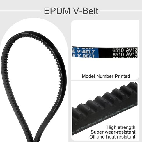 uxcell 3 Pcs AX46 EPDM V-Belt, Raw Edge Cogged Industrial Rubber V Belt 1/2" Width x 46" Inside Circumference in Saudi Arabia