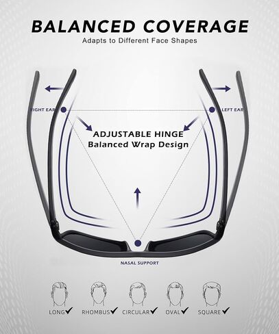 Polarized Sunglasses-Men-Women Mens Sunglasses: Classic Sun Glasses with UV Protection Driving Fishing Golf 4 Packs in Saudi Arabia
