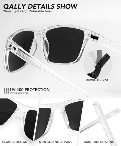 Polarized Sunglasses-Men-Women Mens Sunglasses: Classic Sun Glasses with UV Protection Driving Fishing Golf 4 Packs in Saudi Arabia