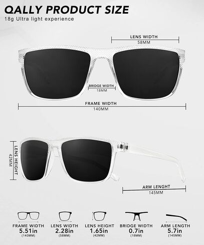 Polarized Sunglasses-Men-Women Mens Sunglasses: Classic Sun Glasses with UV Protection Driving Fishing Golf 4 Packs in Saudi Arabia