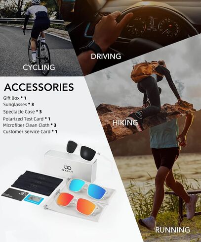 Polarized Sunglasses-Men-Women Mens Sunglasses: Classic Sun Glasses with UV Protection Driving Fishing Golf 4 Packs in Saudi Arabia
