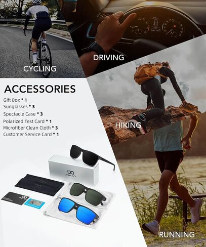 Polarized Sunglasses-Men-Women Mens Sunglasses: Classic Sun Glasses with UV Protection Driving Fishing Golf 4 Packs in Saudi Arabia