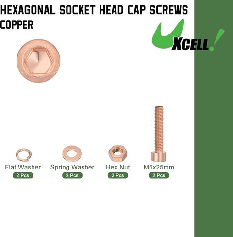 uxcell Hex Socket Bolt Kits (M8), Red Copper Cup-Shaped Head Cap Hexagon Socket Head Cap Screw in Saudi Arabia