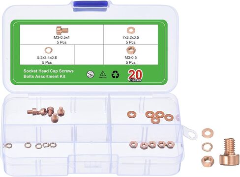 uxcell Hex Socket Bolt Kits (M8), Red Copper Cup-Shaped Head Cap Hexagon Socket Head Cap Screw in Saudi Arabia