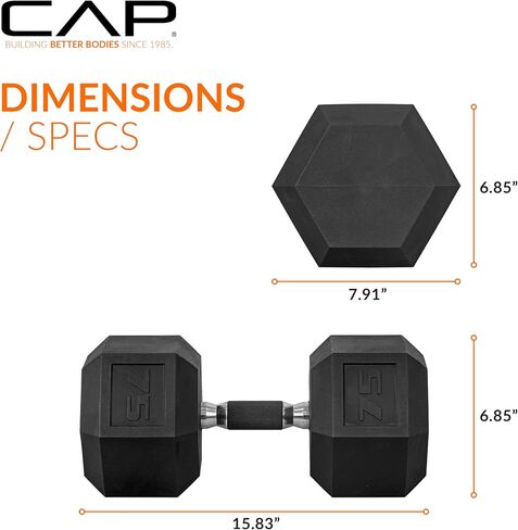 CAP Barbell Coated Dumbbell Weights with Padded Grip, Single, 65 Pounds in Saudi Arabia