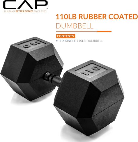 CAP Barbell Coated Dumbbell Weights with Padded Grip, Single, 65 Pounds in Saudi Arabia