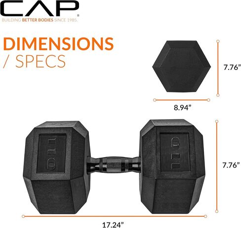 CAP Barbell Coated Dumbbell Weights with Padded Grip, Single, 65 Pounds in Saudi Arabia