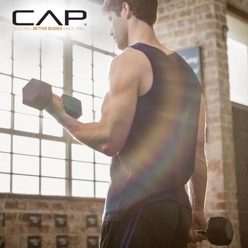 CAP Barbell Coated Dumbbell Weights with Padded Grip, Single, 65 Pounds in Saudi Arabia