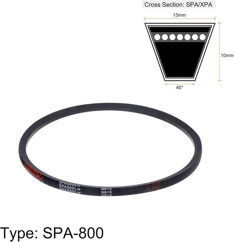 HARFINGTON SPA-732 V-Belts Drive Belt 732mm Pitch Girth 13mm Width 10mm Height Rubber for Power Transmission in Saudi Arabia