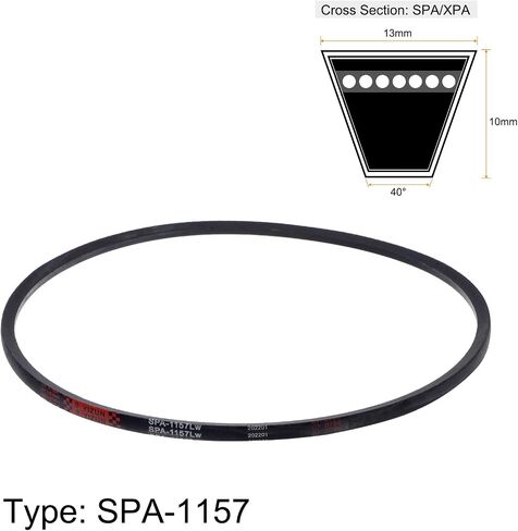 HARFINGTON SPA-732 V-Belts Drive Belt 732mm Pitch Girth 13mm Width 10mm Height Rubber for Power Transmission in Saudi Arabia