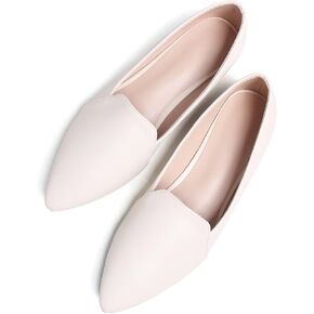 SAILING LU Women Pointed Toe Ballets Flats Faux Suede Comfortable Soft Ballet Walking Shoes Dressy Slip-on Ballerina Shoes