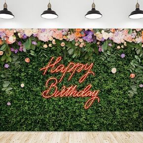Riyidecor Pink Rose Green Leaves Backdrop Polyester Fabric Rustic Flower Floral Blossom Botanical Plant Spring Nature Wedding 8Wx6H Feet Women Girls Photography Background Birthday Photo Studio Shoot