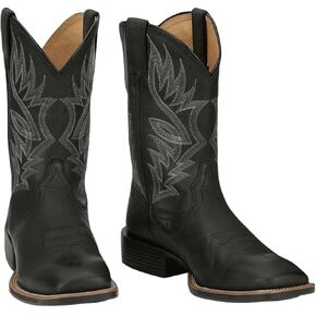 Justin Boot Company Men's Untamed Pickett Black 11In Black Goat Top Cowboy Boot