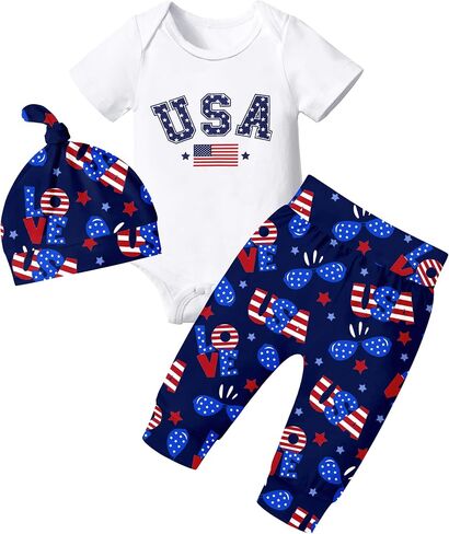 Fommy Newborn Baby Boy Clothes New to The Crew Letter Print Romper+ Pants+Hat 3PCS Outfit in Saudi Arabia