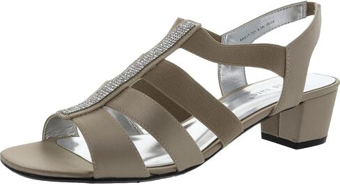 David Tate Womens Eve Rhinestone Block Heel Evening Sandals in Kuwait
