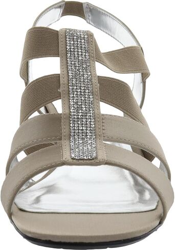 David Tate Womens Eve Rhinestone Block Heel Evening Sandals in Kuwait