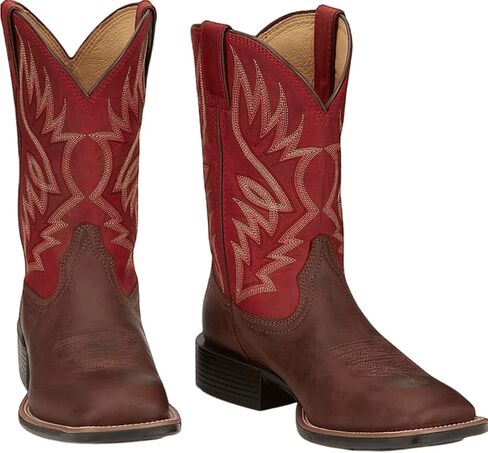 Justin Boot Company Men's Untamed Pickett Black 11In Black Goat Top Cowboy Boot in Saudi Arabia