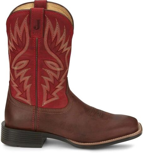 Justin Boot Company Men's Untamed Pickett Black 11In Black Goat Top Cowboy Boot in Saudi Arabia