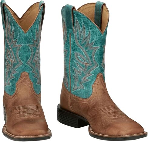 Justin Boot Company Men's Untamed Pickett Black 11In Black Goat Top Cowboy Boot in Saudi Arabia