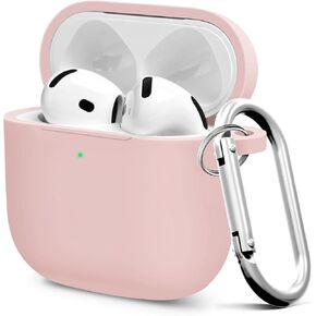 Premium Protective Case for AirPods 4th Generation - Stylish & Durable AirPods Case with Keychain for Air Pod & AirPods Accessories（Pink）