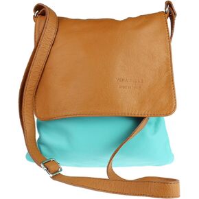 Girly HandBags Womens Italian Soft Leather Cross Body Shoulder Bag Flap Zipper